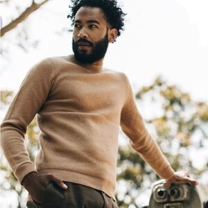Taylor Stitch The Double Knit Sweater In British Khaki variety sizes